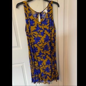 Blue & Gold floral dress size 12